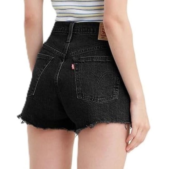 Levi’s 501 Black High Rise Shorts - Picture 2 of 6